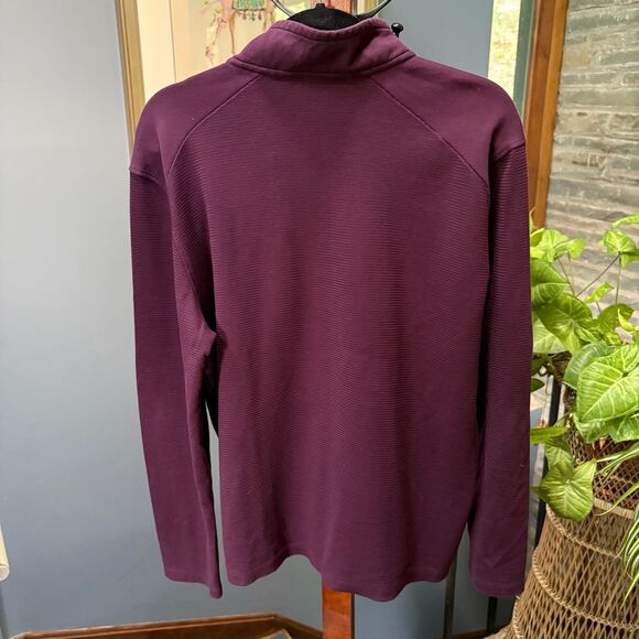 Men's Calvin Klein Eggplant Purple 1/4 Zip 100% Cotton Pullover Sweater size L - Picture 10 of 10